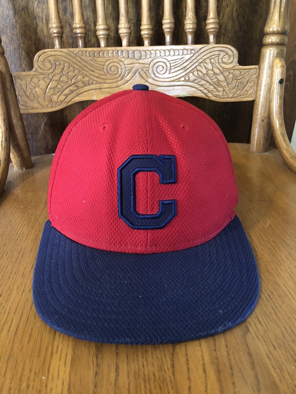 New Era Cleveland Guardians Hat Mens Fitted 7 1/8 Red Blue 59Fifty Active